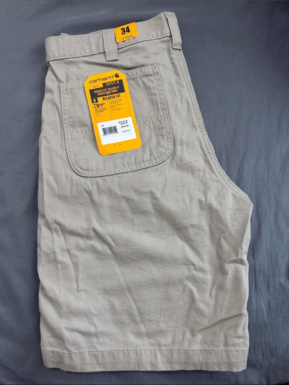 Carhartt Khaki Relaxed-Fit Work Shorts